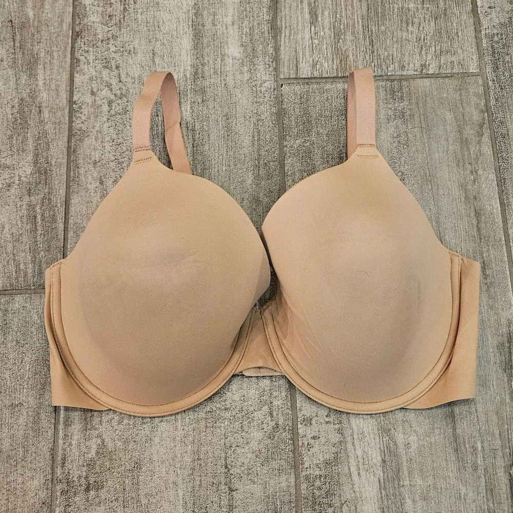 Wacoal t‎ shirt bra comfort first contour US 36DDD Tan Beige Underwire Neutral
